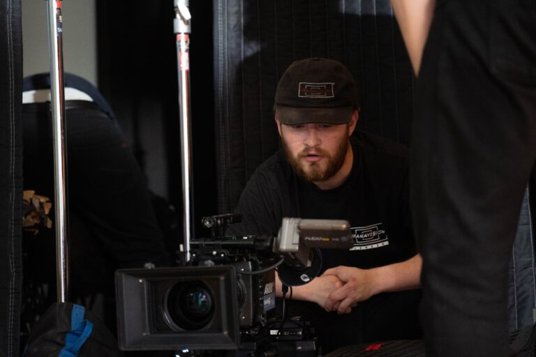 1st AC - Ryan Tiernan checks his focus filming WiRED